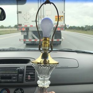 Antique glass lamp